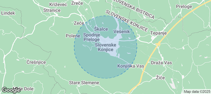 Slovenske Konjice Airbnb map